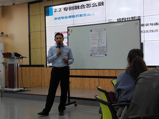 徐俊祥老师对小组展示的设计做指导